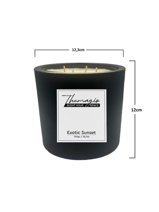 Themagio Lumânare aromatică din soia Exotic Sunset în borcan 700gr 12.3x12cm 77256