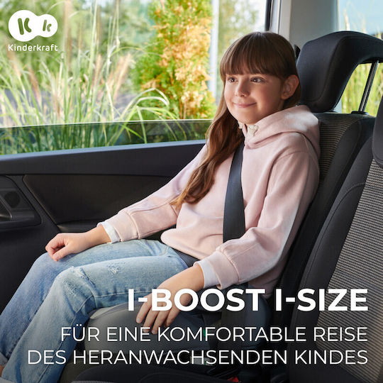 Kinderkraft I-boost Scaun Auto pentru Copii Scaun de mașină pentru copii i-Size cu Isofix Gri