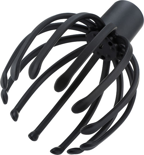 Masajator de păr pentru relaxare și wellness, unisex, 3 funcții, baterie reîncărcabilă cu litiu cu cablu USB C inclus, PVC, negru, oferte originale