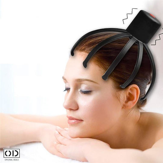 Masajator de păr pentru relaxare și wellness, unisex, 3 funcții, baterie reîncărcabilă cu litiu cu cablu USB C inclus, PVC, negru, oferte originale