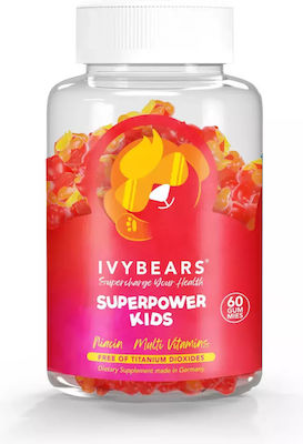 IvyBears Superpower Kids Multivitamin für Energie & Stärkung des Immunsystems 60 Geleebohnen