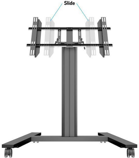 Multibrackets M Public Display Stand 110 HD Tilt & Table Βάση Τηλεόρασης Δαπέδου έως 55" και 80kg Μαύρο