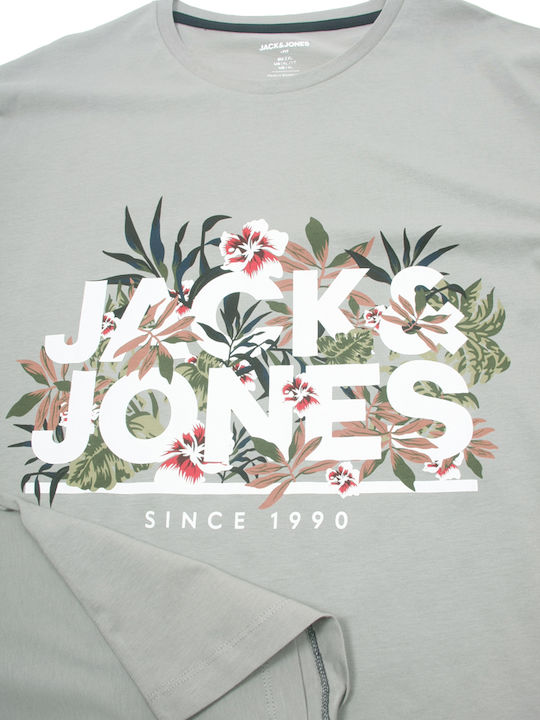 Jack & Jones Ανδρικό T-shirt Κοντομάνικο Γκρι