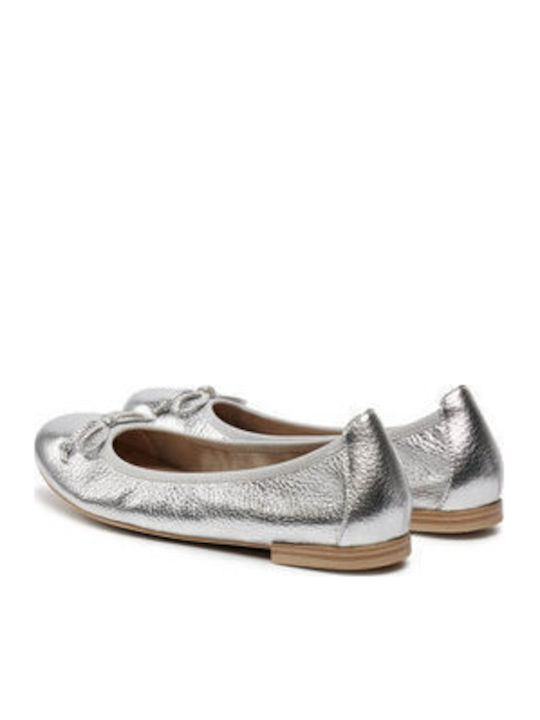 Damen Ballerinas in Silber Farbe