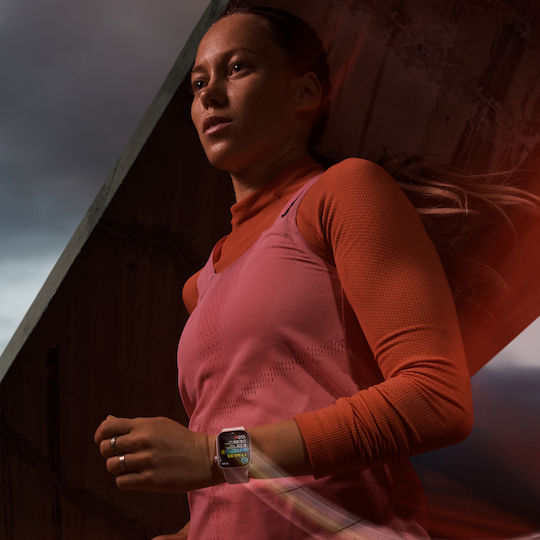 Apple Watch Series 9 Aluminium 41mm Waterproof with Heart Rate Monitor (Midnight Aluminium Case with Sport Band Midnight (S/M))