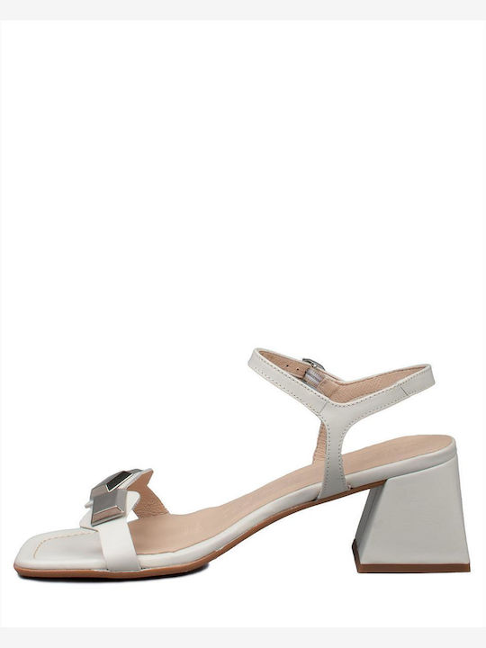 Wonders Leather Women's Sandals White