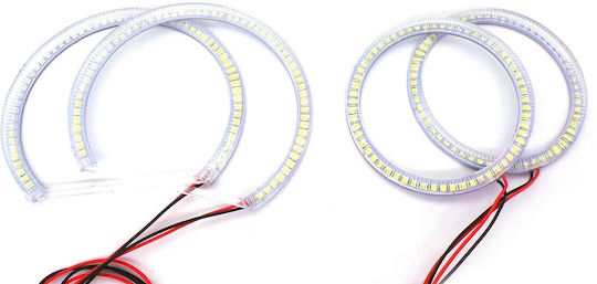 Στεφάνια Angel Eyes Φαναριoύ Αυτοκινήτου 12V BMW Σειρά 3 (E90) Λευκό Χρώμα 4τμχ