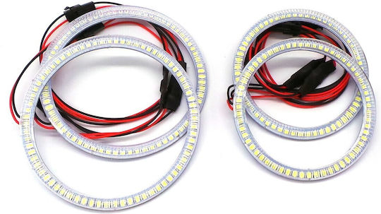 Στεφάνια Angel Eyes Φαναριoύ Αυτοκινήτου 12V BMW Σειρά 3 (E92) Λευκό Χρώμα 4τμχ