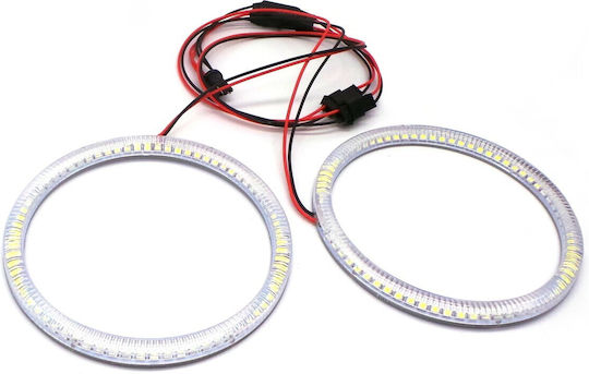 Στεφάνια Angel Eyes Φαναριoύ Αυτοκινήτου 12V BMW Σειρά 3 (E92) Λευκό Χρώμα 4τμχ