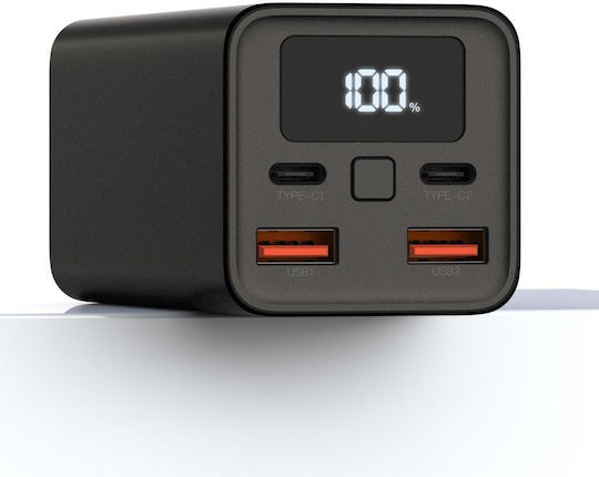 XO PB97 Power Bank 20000mAh 65W Μαύρο