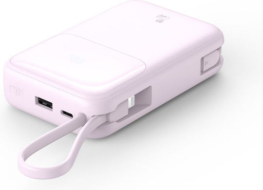 XO PR234 Power Bank 20000mAh mit USB-A Anschluss und USB-C Anschluss Lila