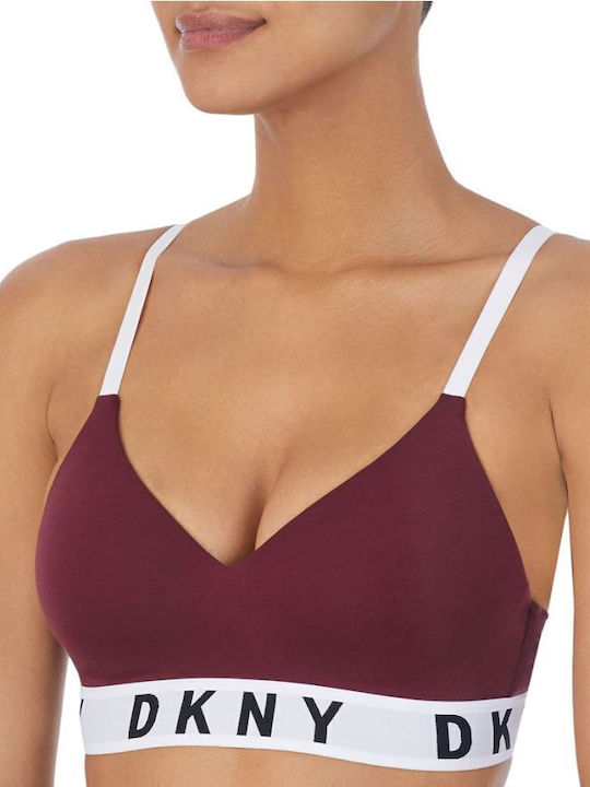 Boyfriend Women's Sports Bra with Light Padding Burgundy