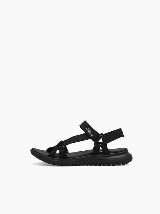 S.Oliver Women's Flat Sandals Anatomic in Black Color