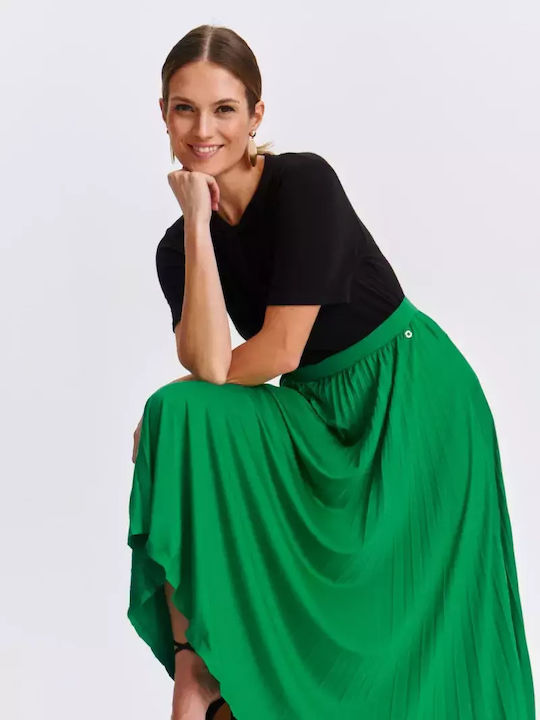 Make your image Midi Skirt in Green color