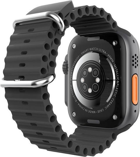 XO M9 Ultra Smartwatch με Παλμογράφο (Μαύρο)