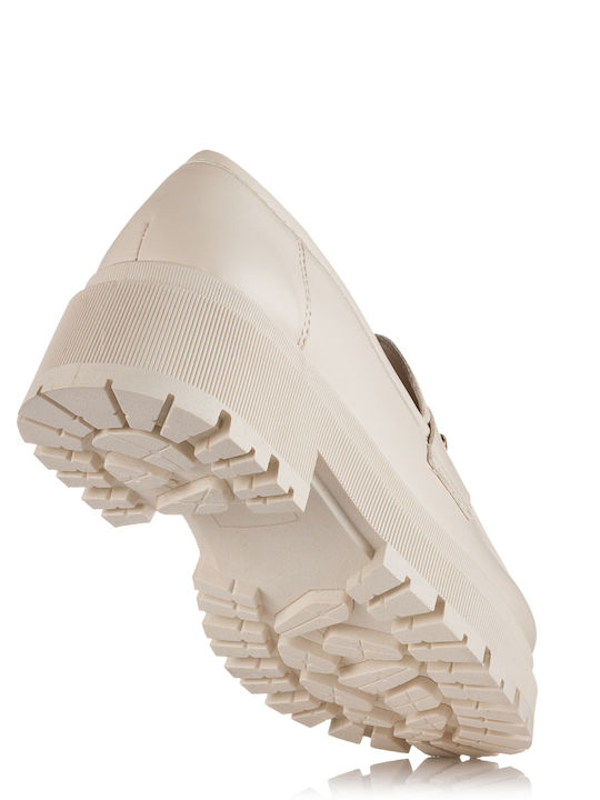 Women's Loafers in Beige Color