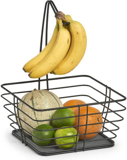 Zeller Obstschale Metallisch Schwarz 26x26x36cm