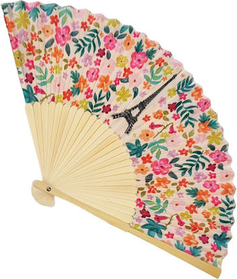 Polychrome Wooden Carnival Fan