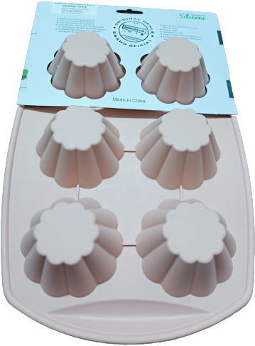 Formă de Patiserie pentru Chec Rotund din Silicon 30x18buc 1buc