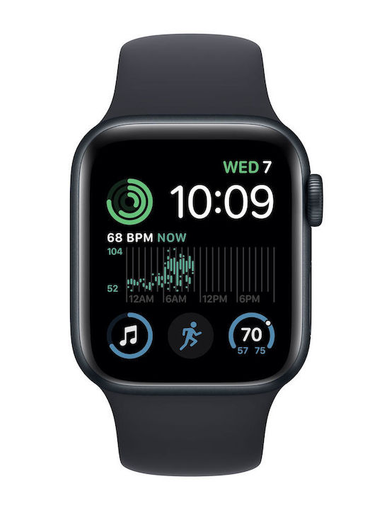 Apple Watch SE 2023 40mm mit Pulsmesser (Midnight with Midnight Sport Band (S/M))