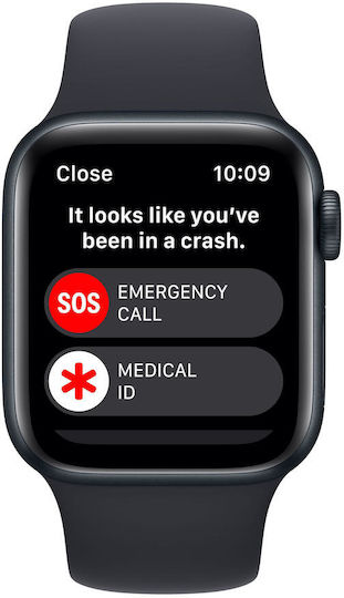 Apple Watch SE 2023 Aluminum 40mm Waterproof with Heart Rate Monitor (Midnight with Midnight Sport Band - S/M)