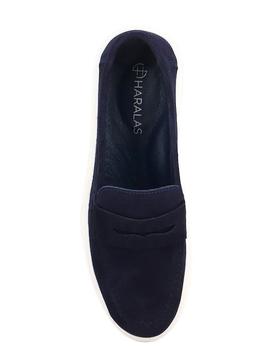 23551 Sue Μοκασινια & Loafers Haralas - Ocean Blue - Καστόρι