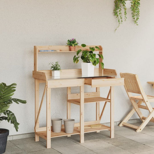 vidaXL Blumentopf-Regal Holz Braun 110cmx45cmx125cmcm.