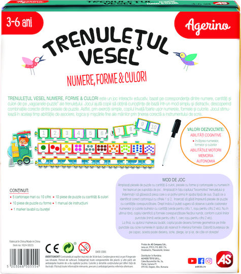 Clementoni Αριθμοί Σχήματα Χρώματα Joc Educațional de Cunoștințe pentru 3-6 Ani