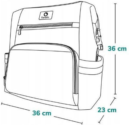 Lionelo Diaper Bag Cube Green 36x36x23cm.
