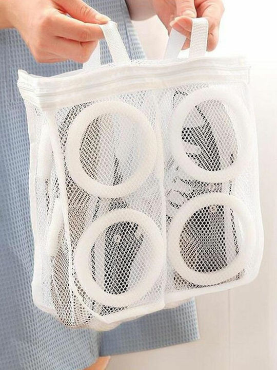 Pungă de spălat pantofi, Zola®, plastic, 28x23x9 Cm, alb