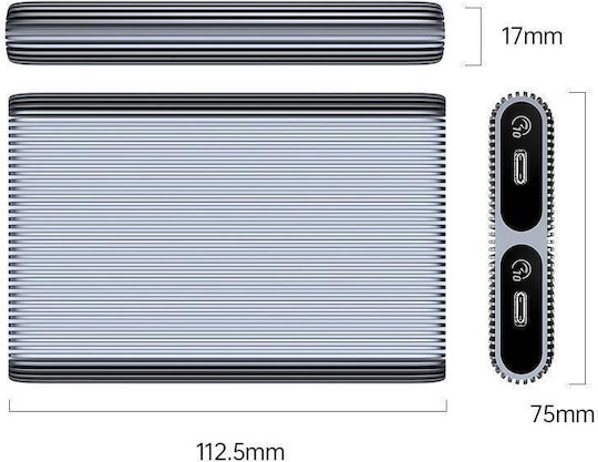 Orico Case for Hard Drive M.2 SATA III with Connection USB 3.2 Gray