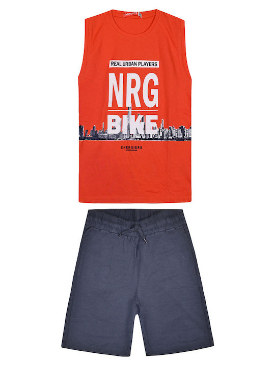 Energiers Kids Set with Shorts Summer 2pcs Charcoal