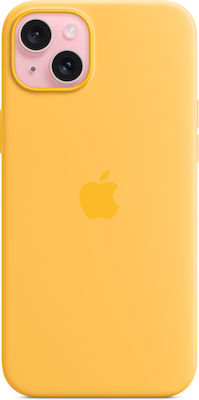 Apple Silicone Case with MagSafe Umschlag Rückseite Silikon Sunshine (iPhone 15 Plus)