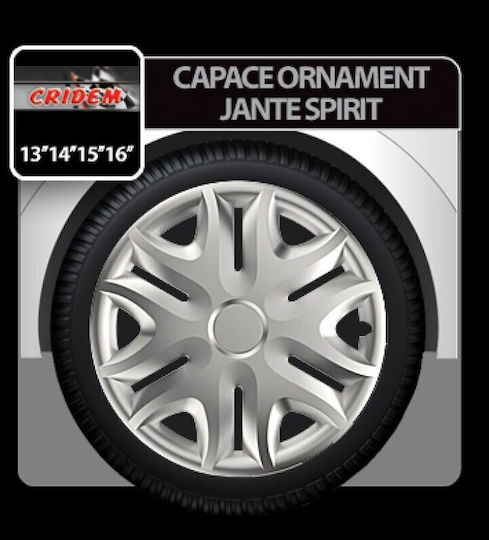 Capace De Roți Auto Spirit 4 Bucăți Argintii 15''
