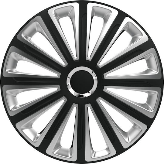 Wheel Covers Set Cridem Trend Rc 4pcs - Black/silver - 15''