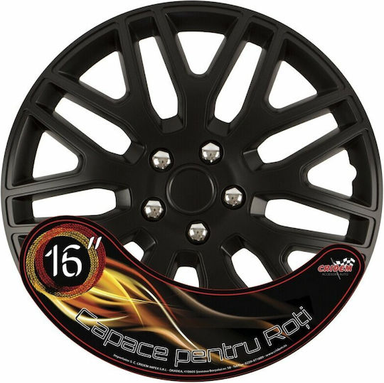 Wheel Covers Set Cridem Dakar Nc 4pcs - Black/chrome - 16''