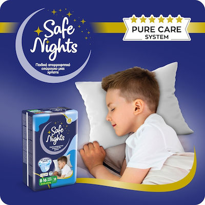 Babylino Sensitive Safe Nights Πάνες Βρακάκι για 30-50kg 14τμχ