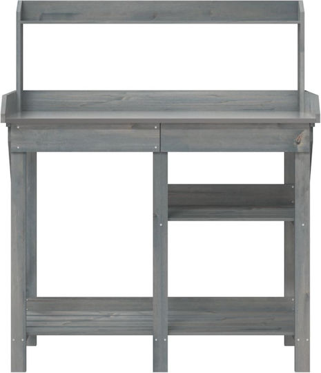vidaXL Pot Rack Wooden Gray 103cmx43.5cmcm.