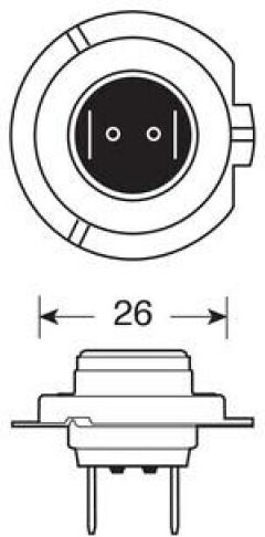 12v - H7 - 55w - Px26d 1pcs Lucas