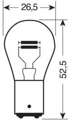 Osram P21/5w 12v21/5w Ba15d Original Line - Diff. # Osr-ba15d-21/5w-og