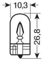 24v - W5w - 5w Poziție W21x95d 1buc Narva