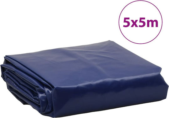 vidaXL Водоустойчив Брезент 600гр/кв.м 5x5м. Тежък товар Син