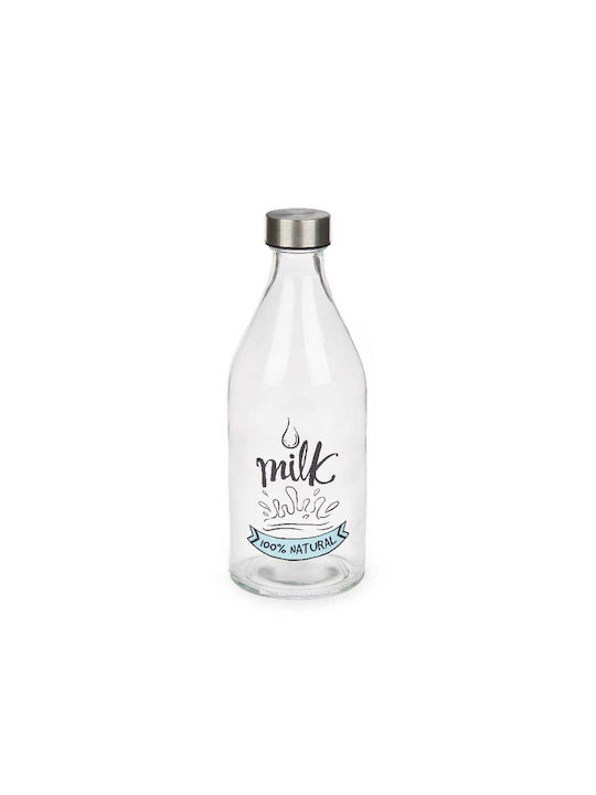 Vivalto Flasche Wasser Glas mit Schraubverschluss Transparent