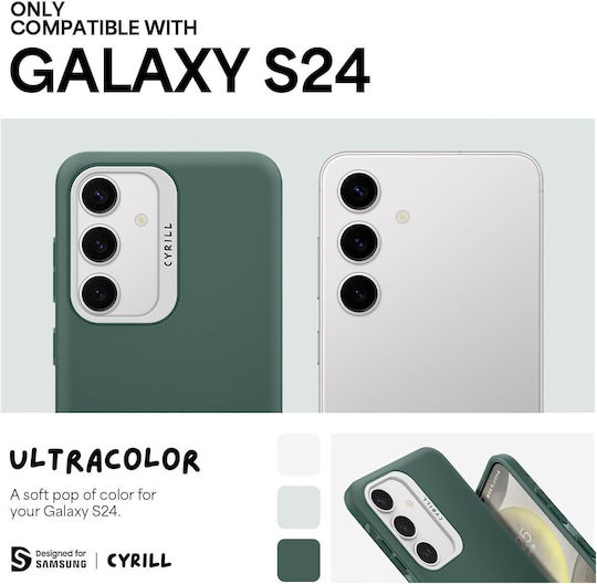 Spigen Cyrill UltraColor Back Cover Σιλικόνης με Λουράκι Πράσινο (Galaxy S24)