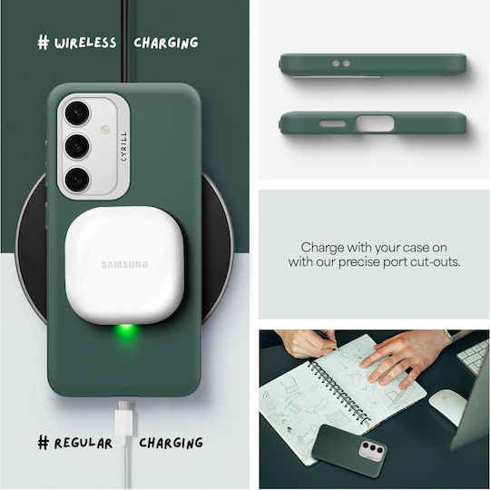 Spigen Cyrill UltraColor Back Cover Σιλικόνης με Λουράκι Πράσινο (Galaxy S24)