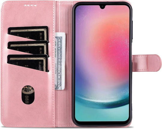 Umschlag Rückseite Leder Magnetisch Rose Gold (Galaxy A05S)