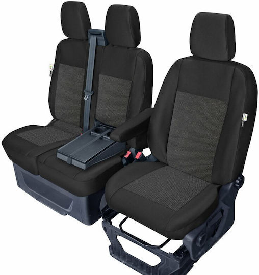 Tailor-made Front Seat Covers For Ford Transit Custom (to 06.2018 From 06.2018) With Table - 1+2 Seats