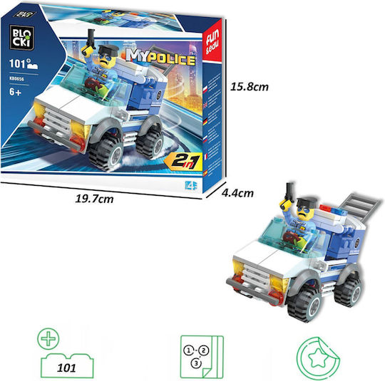 Blocki Building Blocks My Police 2 in 1 for 6+ Years 101 Pieces