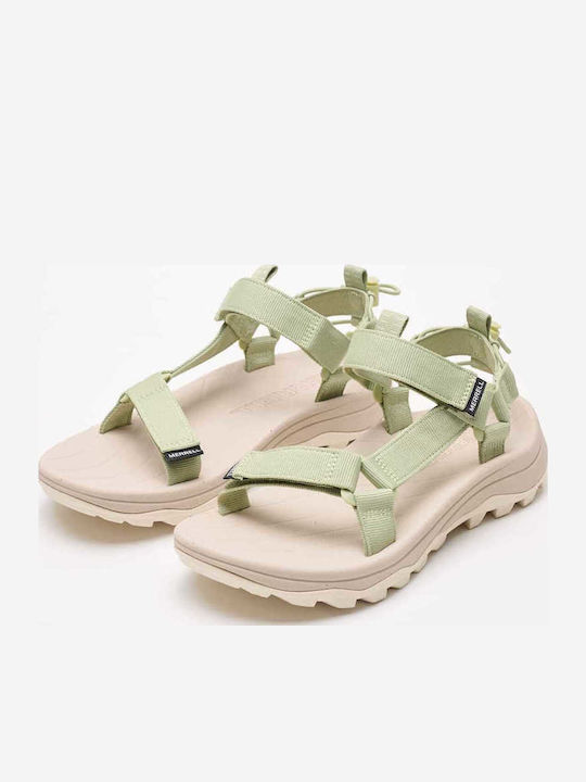 Women's Flat Sandals in Green Color