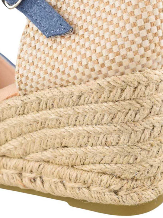 Amarpies Damenplattformen im Espadrilles-Stil Blau